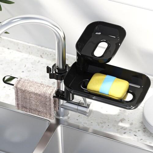 Kitchen Sink Drain Rack Sponge Storage Faucet Holder Soap Drainer Shelf Basket Organizer Bathroom Gadgets And Accessories