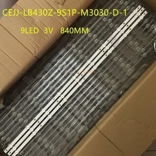 LED Backlight strip for Aoc 43s5295 43PFG5813 43PFG5813/78 43PFF5292 CEJJ-LB430Z-9S1P-M3030-D-1 9LED 840MM