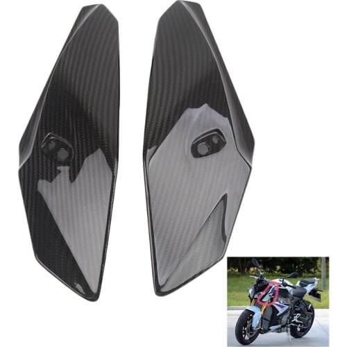 Real carbon fiber For BMW S1000R S1000 R 2014-2020 Headlight Side Plate Cover Shell Protector Fairing Deco Motorcycle Accessory