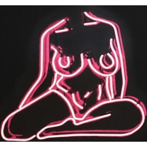 Neon Sign For girl lady handcraft Glass Tubes Lamp Beer bar Home Glass Display Boards Affiche Neon Bar Neon Light Sign signage