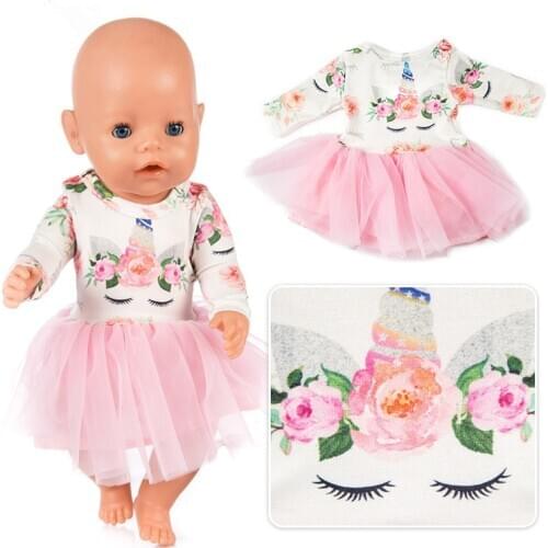 New Doll Dress Fit For 43cm Baby Doll Doll Reborn Babies Clothes And 17inch Doll Clothes