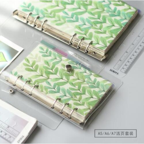 Fresh And Simple Transparent Notebook A5 A6 A7 Inside Paper Organizer Set School Supplies Daily Planner