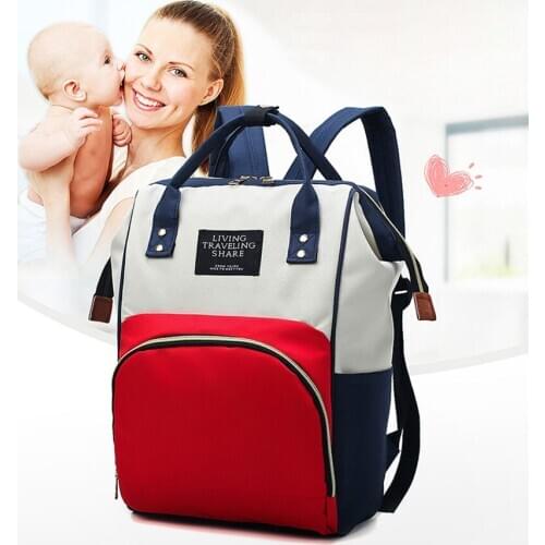 Solid Color Black Diaper Bag Large Capacity Mummy Maternity Backpack Travel Nursing Baby Bags Waterproof Baby Stroller Organizer