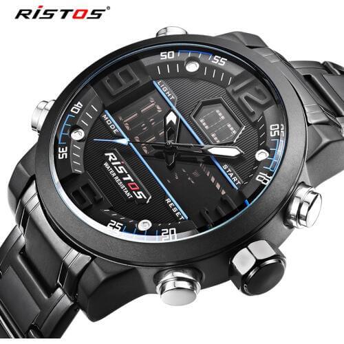 Мужские часы с двойным циферблатом Reginald China At AliExpress