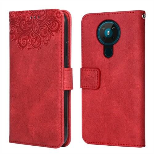 Luxury Leather Case for Nokia 5.3 Flower Embossing TA-1234 TA-1223 TA-1227 TA-1229 Wallet Flip Phone Case for Nokia5.3 Cover