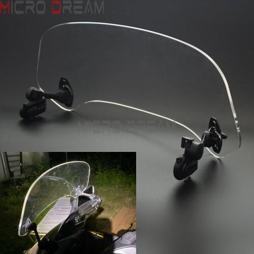 Universal Motorcycle Risen Adjustable Wind Screen Windshield Spoiler Air Deflector for Honda BMW Kawasaki Yamaha Suzuki Ducati