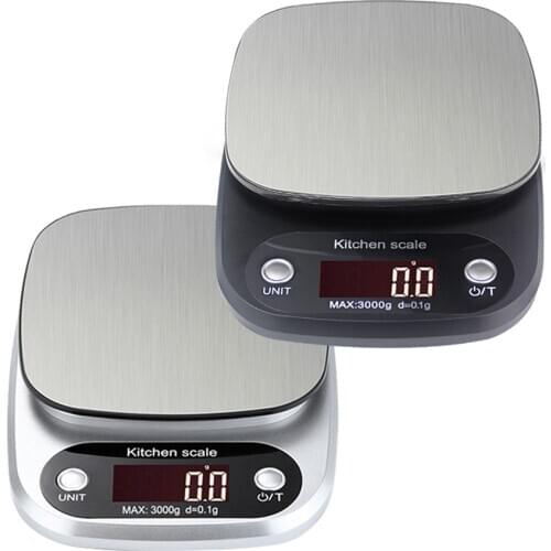 0.1g 3kg Kitchen Scales Cooking Scale Food Balance Measuring with Auto Power Off Tare Function for Home and Kitchen