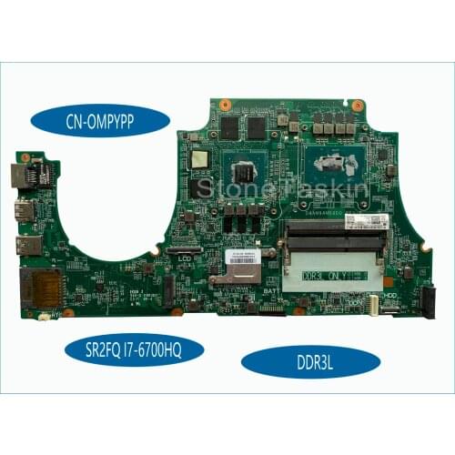 High quality DAAM9AMB8D0 for Dell Inspiron 7559 Laptop Motherboard CN-0MPYPP SR2FQ I7-6700HQ DDR3L N16P-GX-A2 100% Tested