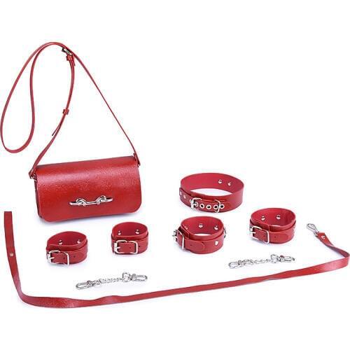 High Grade SM bdsm Set Handcuffs Necklace Ankle Cuffs Bondage Set Woman Flirt Adults Erotic Sex Toys for 18+ Gay Women Intimate