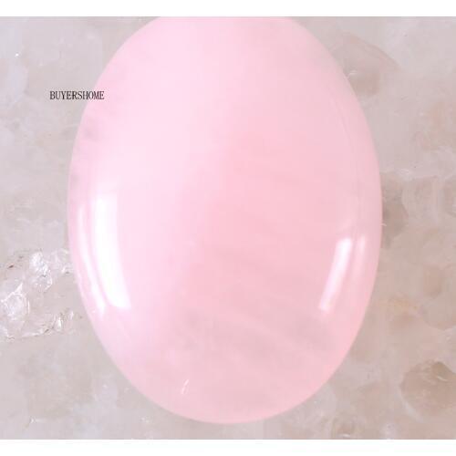 1Pair CAB Cabochon 22x30MM Oval Natural Stone Bead For Making Necklace Bracelet Earrings Pink Crystal K523