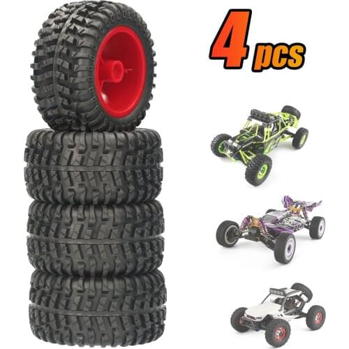 110mm RC Car Tires 4pcs 12mm Hex for 1/12 1/14 1/10 Rock Crawler RC Car Wltoys 12427 12429 12423 144001 124019 124018