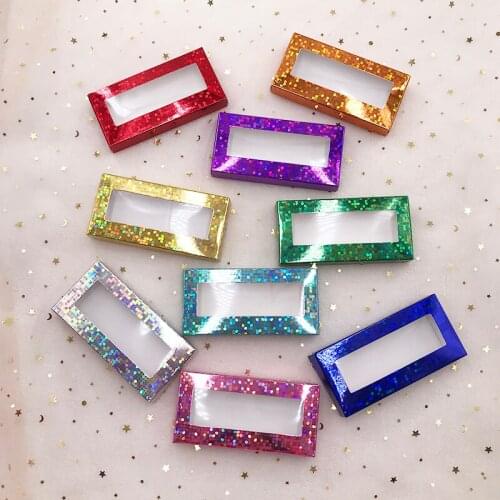 20 Pieces/Lot new holographic lashes box empty paper box for 25MM mink Lashes