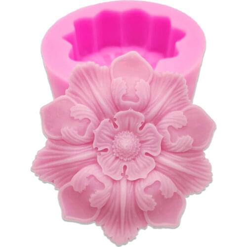 3D Silicone Soap Molds Flower Shape Silicone Mold for Soap Making Soap Bath Bomb Mold Shapes DIY Handmade Decorating Mould Tools