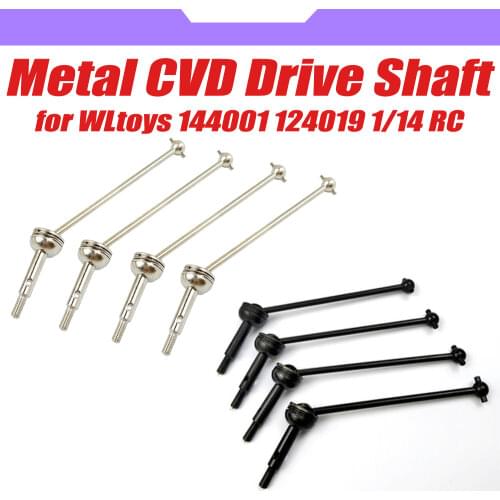 4PCS Metal Universal CVD Drive Shaft Wheel Axle Differential Cup Accessories for WLtoys 144001 124019 1/14 RC Car Pgrades Parts