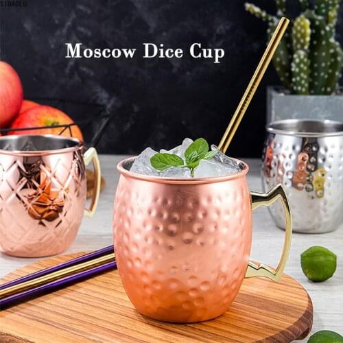 500ML Hammered Stainless Steel Pineapple Shape Cocktail Glass Drinkware Beer Coffee Cup Copper Plated Party Bar Decoration