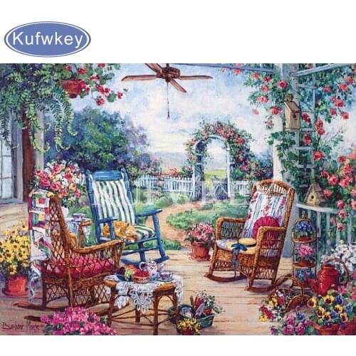 Diy Diamond Painting Cross Stitch Beauty,party,villa,garden,flower,Needlework 3D Diamond Mosaic Embroidery Unfinished Painting