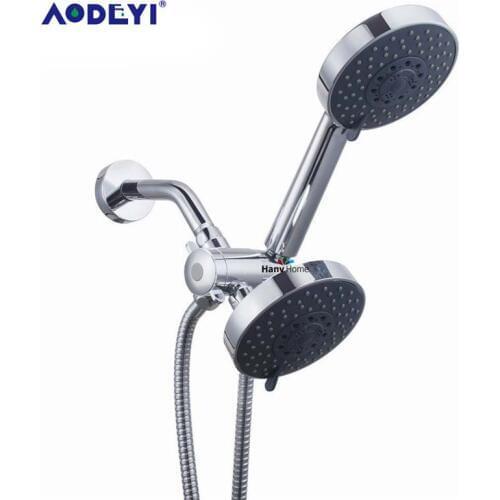 AODEYI Chrome Shower Accessories Standard 1/2" IPS Inlet Outlets Handheld Shower Head Shower Arm 3-Way Diverter Bathroom Tool