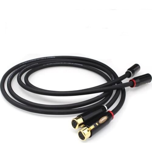 Hifi XLR Cable Pure 7N OCC Silver-plated Audio Cable With Top Grade Carbon fiber XLR Plug