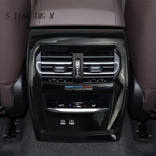 Car Styling For M performance Car interior Sticker Decals Rear Air Conditioning Outlet Panel Cover Trim For BMW 3 Series G20 G28