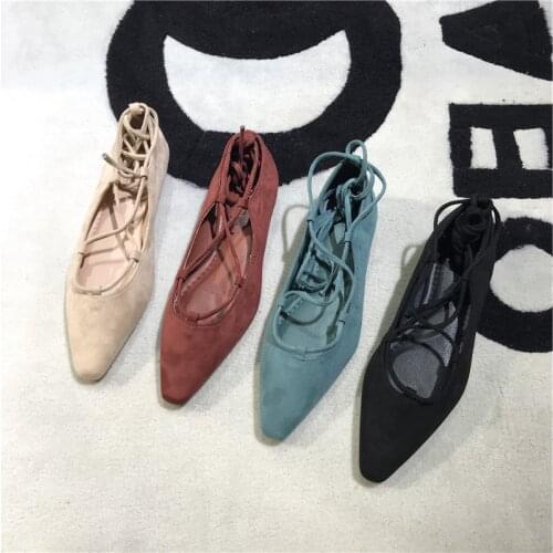 Retro velvet square toe cross-strap loafers spring comfy solid concise woman shoes all-match flats moccasins chaussure femme2020