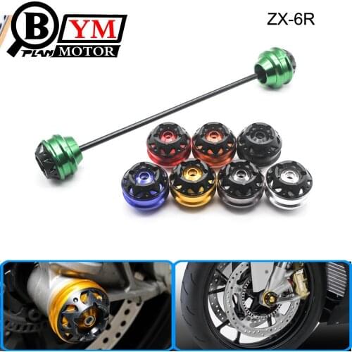 Free delivery for KAWASAKI ZX-6R 2008-2015 CNC Modified Motorcycle Front and rear wheels drop ball / shock absorber