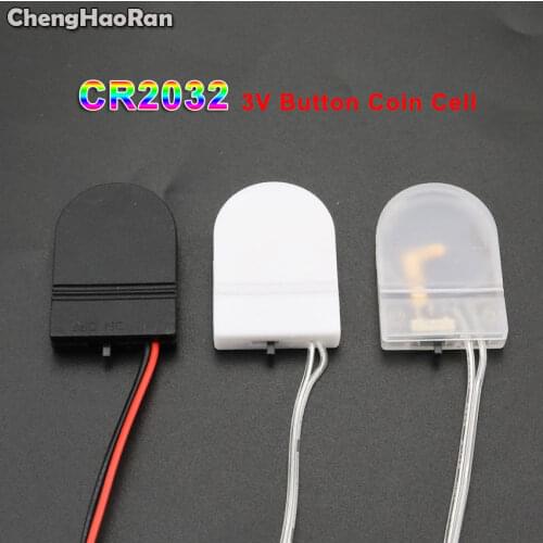 ChengHaoRan 1Pcs CR2032 Button Coin Cell Battery Socket Holder Case Cover With ON/OFF Switch 3V x1 6V battery Storage Box