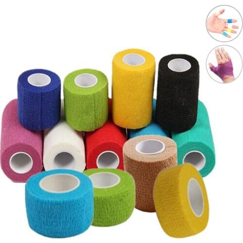 Colorful Sport Self Adhesive Elastic Bandage Wrap Tape 4.5m Elastoplast For Knee Support Pads Finger Ankle Palm Shoulder