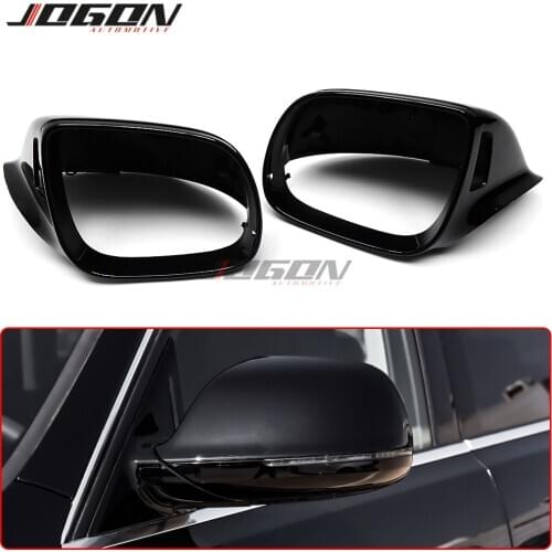 Piano Black Side Wing Rear View Mirror Cover Case Shell Replace Caps For Audi Q5 SQ5 8R 2009 - 2017 Q7 4L Facelift 2010 - 2015