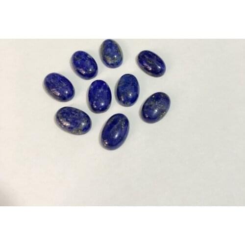 Wholesale Natural Lapis Lazuli stone Cabochons 8x12mm oval Semi precious stone jewelry cabochons 10pcs/lot