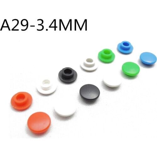 20Pcs 6X6X5/5.5/6/7mm Round Tactile Push Button Switch Cap Micro button Cap Momentary Tact Cap red gray blue black white yellow