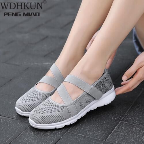 Women Ladies Summer Fashion Breathable Mesh Basket Loafers Slip on Flats Walking Tenis Casual Gym Female Womens Sneakers Shoes