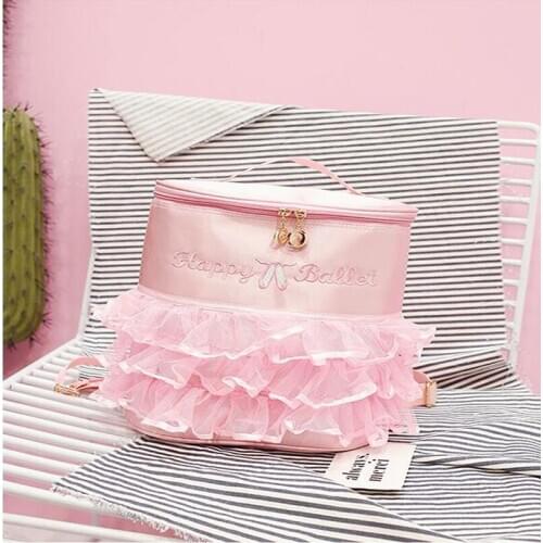 Cute Ribbon Embroidery Children Ballet Dance Backpack Kids Dancing Bags Pink Ballet Bag For Girls Ballet Dance Bag For Girls