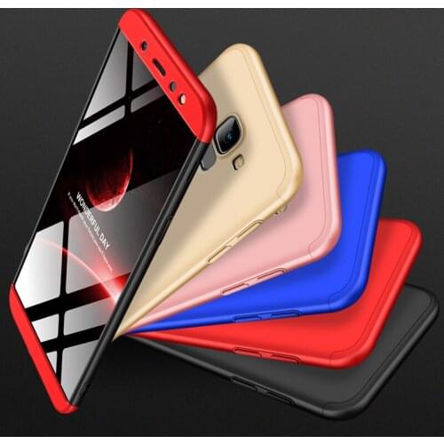 Fashion 360 Full Protector Shockproof Case for Samsung Galaxy A6 2018 Cover Hybrid Hard PC Matte Cover for Coque funda Shell