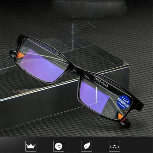 High-End Anti Blue-Ray Reading Glasses For Men, Fashionable Anti-Fatigue Glasses For Women Black +1.50 +2.00