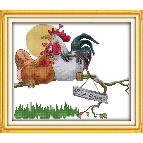 The big cock (8) cross stitch kit animal lovers 14ct 11ct pritned canvas fabric stitching embroidery DIY handmade needlework