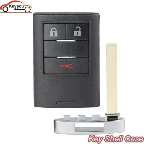 KEYECU New Replacement Remote Car Key Shell Case Fob 2+1 3 Button for Cadillac SRX 2010 2011 2012 2013 2014 2015 2016 NBG009768T