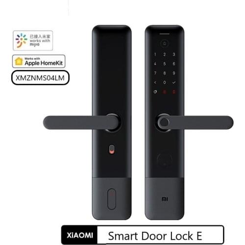 New Xiaomi Mijia Smart Door Lock E Fingerprint Password Bluetooth Unlock Detect Alarm Work Mi Home App Control with Doorbell