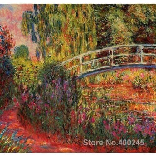 Landscape Paintings by Claude Monet The Japanese Bridge Bedroom decor High quality