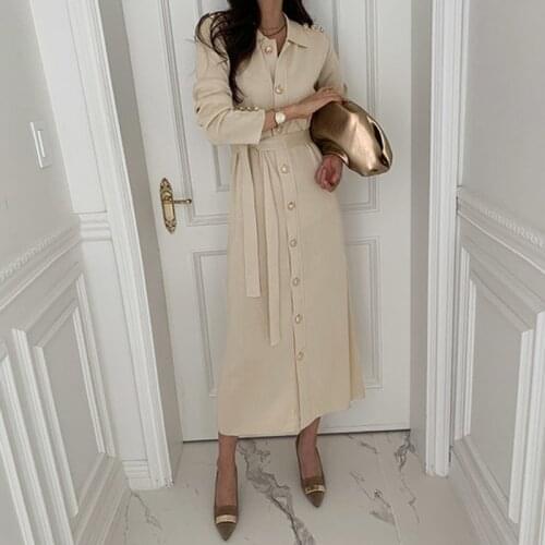 Turn-down Collar Black Pollover Solid Casual Woman Thick Korean Warm New Sweater Dress Women 2021 Winter Knitted Jumper Dresses