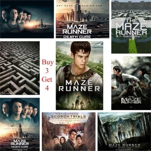 Maze Runner Posters Movie Wall Stickers White Coated Paper Prints Home Decoration Livingroom Bedroom Bar Home Art Brand