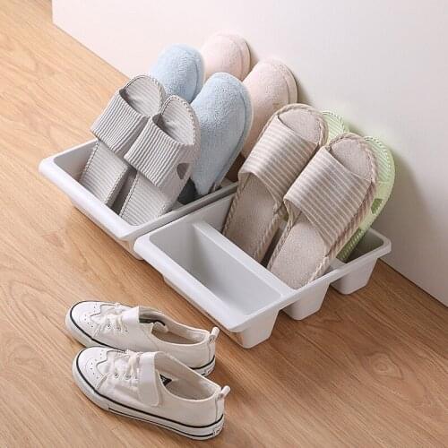 Simple modern Nordic style vertical economy slippers rack space home shoes storage WF organizer