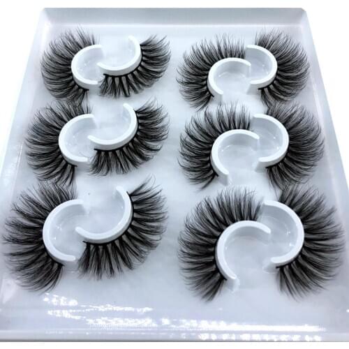 NEW 6 pairs 10-25mm fake Eyelashes 100% Mink Eyelashes Mink Lashes Natural Dramatic Volume Eyelashes Extension False Eyelashes