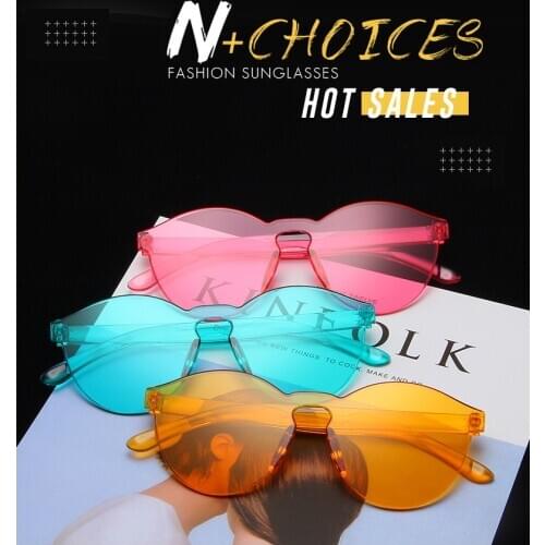 Retro Plastic Jelly Thin Transparent Sunglasses Clear Light Men Women UV400 Glasses