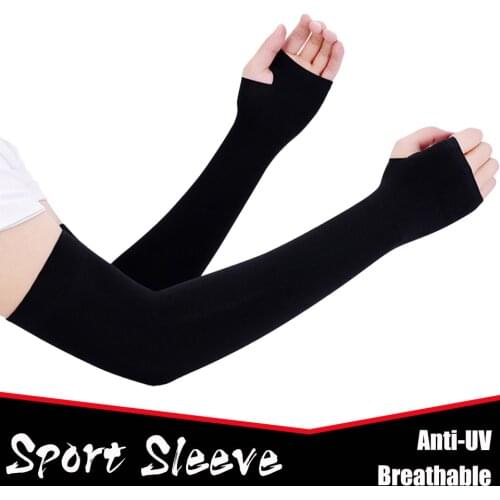 2pcs Arm Sleeves Mangas Ice Fabric Summer Sports UV Sunscreen Protection Running Cycling Driving Sleeve