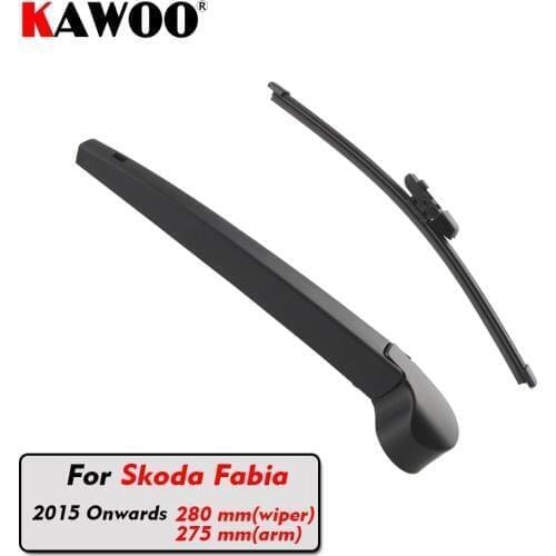 KAWOO Car Rear Wiper Blade Blades Back Window Wipers Arm For Skoda Fabia Hatchback (2015 Onwards) 280mm Auto Windscreen Blade