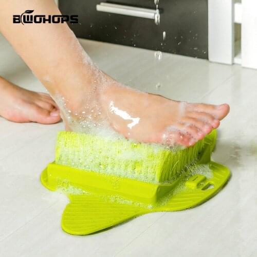 Bathroom Foot Brush Rub Feet Exfoliating Exfoliating Can hung With Suction Cup Soft Fur Foot Massage Brush Feet Cleaning Tools