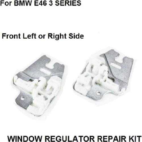 WINDOW METAL SLIDER FOR BMW E46 3 SERIES WINDOW REGULATOR REPAIR CLIPS with METAL SLIDER FRONT RIGHT or LEFT 98-13
