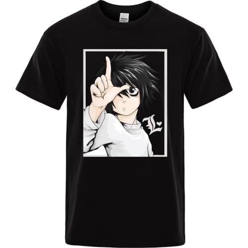Death note t shirt man Short sleeve 2019 summer Cotton Quality Men T-shirt japanese anime tshirt mens tops Harajuku Streetwear