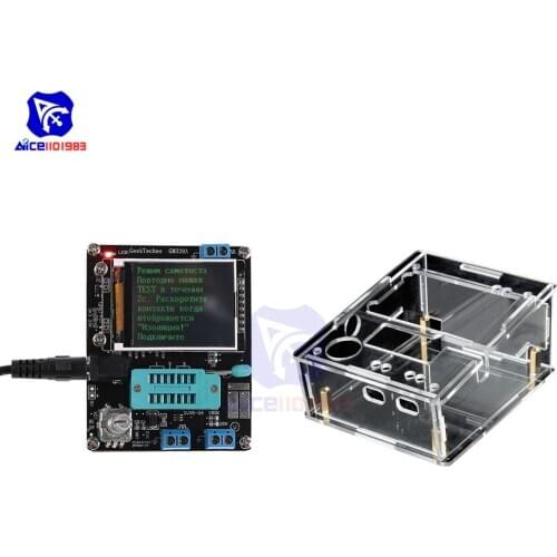 Diymore Russian Version LCD GM328A Transistor Tester Diode Capacitance Inductance Resistance Frequency PWM Square Wave ESR Meter