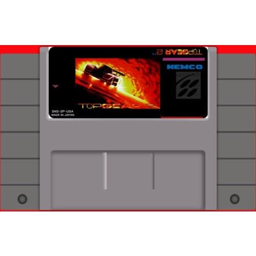 Top Gear 2 (II) 16 bit Big Gray Game Card For USA NTSC Game Player